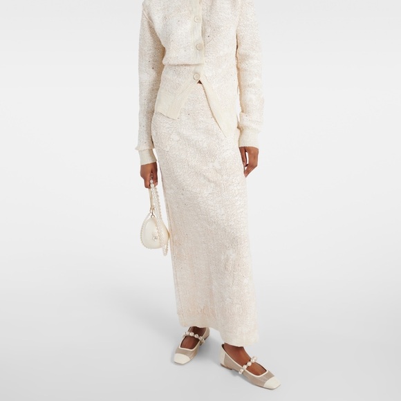 New JIMMY CHOO Ade embellished mesh Mary Jane ballet flats 38.5 $850 - Picture 3 of 14